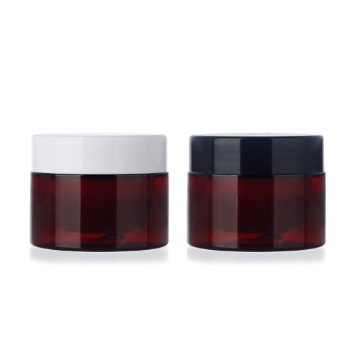 L) クリームジャー(中蓋付・茶色) 60g_PET - YOKIプラザ - 化粧品容器