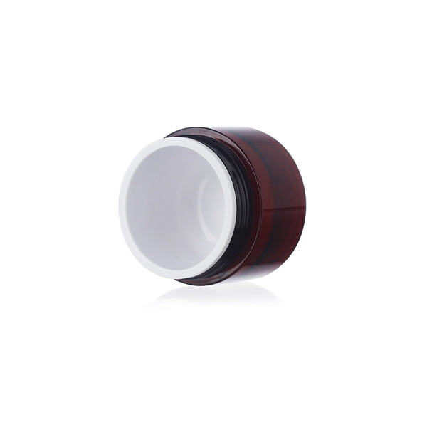 L) クリームジャー(中蓋付・茶色) 60g_PET - YOKIプラザ - 化粧品容器