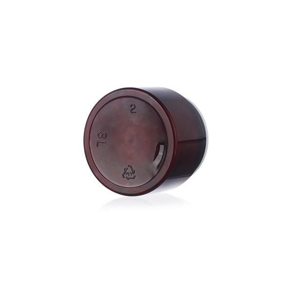 L) クリームジャー(中蓋付・茶色) 60g_PET - YOKIプラザ - 化粧品容器
