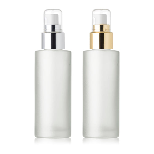 L) 金冠・銀冠オイル用ガラスポンプボトル(半透明パール) CL50ml - YOKIプラザ - 化粧品容器