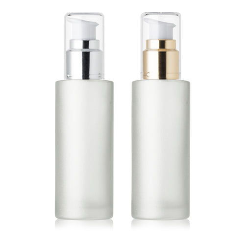 L) 金冠・銀冠ガラスドロップポンプ(半透明パール) CL50ml - YOKIプラザ - 化粧品容器