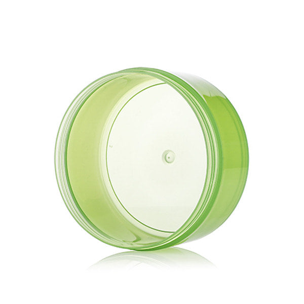 L) クリームジャー(中蓋付・緑) 平浅300g_PP - YOKIプラザ - 化粧品容器