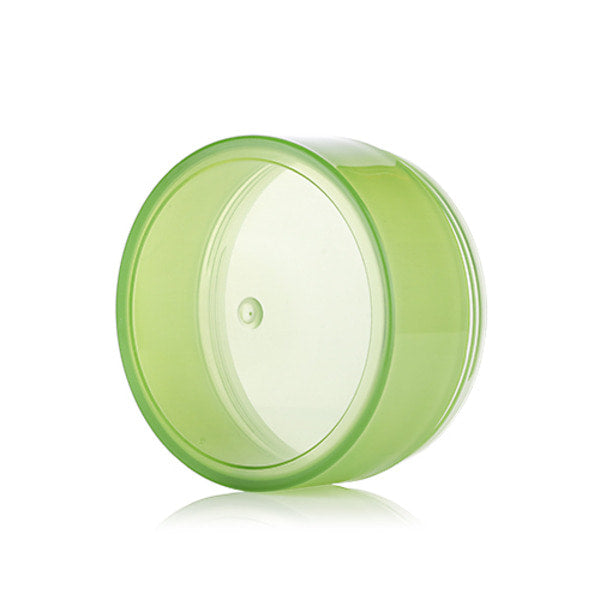 L) クリームジャー(中蓋付・緑) 平浅300g_PP - YOKIプラザ - 化粧品容器