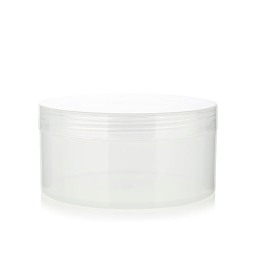 L) クリームジャー(中蓋付・透明) 平浅300g_PP - YOKIプラザ - 化粧品容器