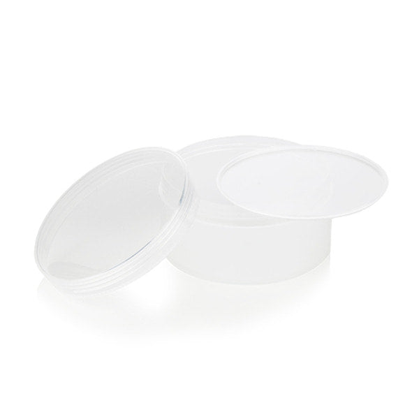 L) クリームジャー(中蓋付・透明) 平浅300g_PP - YOKIプラザ - 化粧品容器