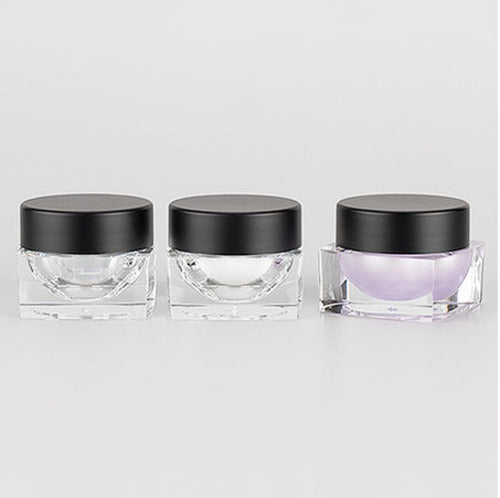 L) アクリルクリームジャー(角型・黒マットキャップ) 10g - YOKIプラザ - 化粧品容器