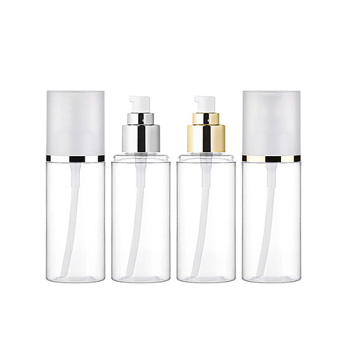 L) オーバーキャップ金冠・銀冠オイル用ドロップポンプ(金銀ライン) OY100ml_PET - YOKIプラザ - 化粧品容器
