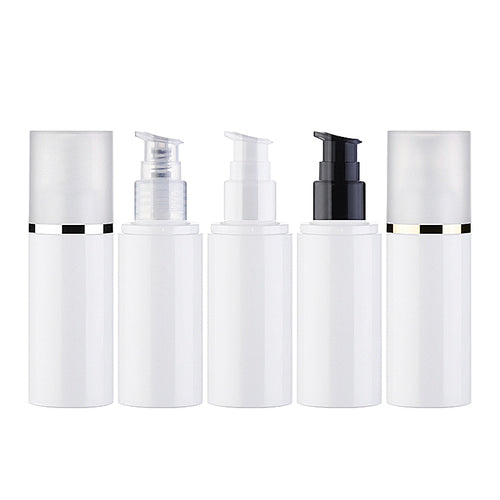 L) オーバーキャップワンドロップポンプ(金銀ラインキャップ) OY100ml_PET - YOKIプラザ - 化粧品容器