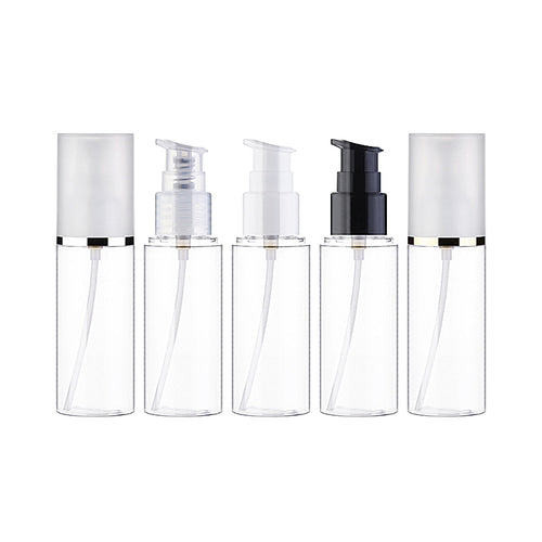 L) オーバーキャップワンドロップポンプ(金銀ラインキャップ) OY50ml_PET - YOKIプラザ - 化粧品容器