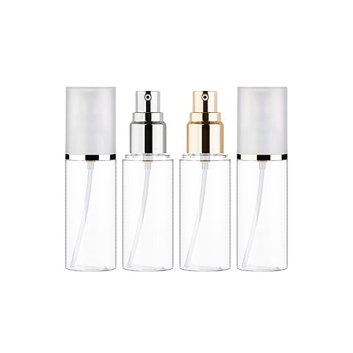 L) フルメタルオーバーキャップドロップポンプ(金銀ラインキャップ) OY50ml_PET - YOKIプラザ - 化粧品容器