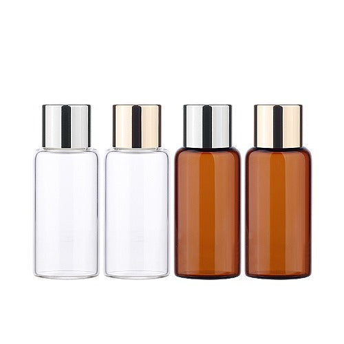 L) 金冠・銀冠ガラススクリューキャップボトル 10ml - YOKIプラザ - 化粧品容器