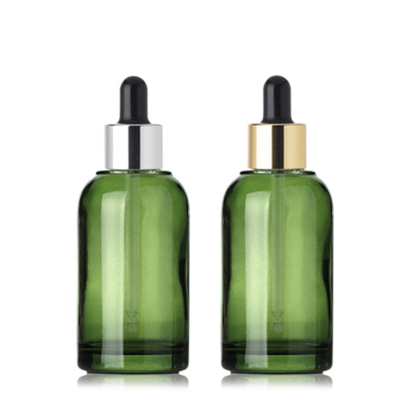 L) 金冠・銀冠 ガラススポイトボトル(緑) CR40ml - YOKIプラザ - 化粧品容器