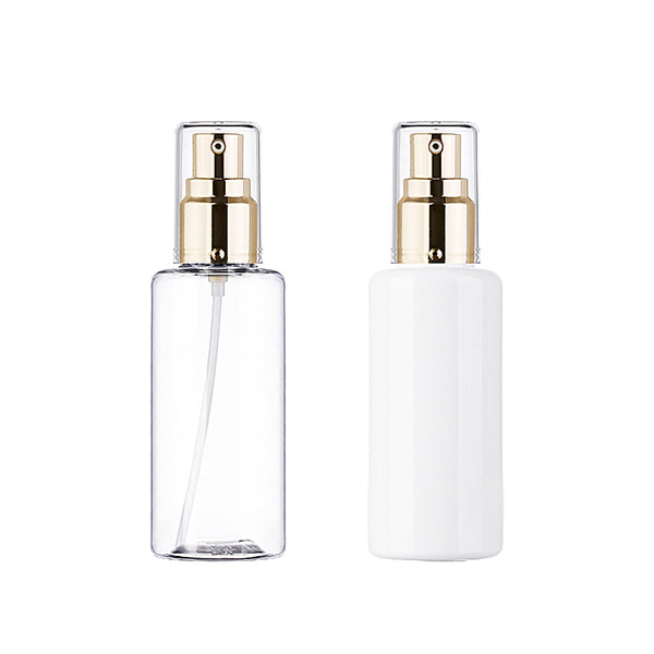 L) フルメタルドロップポンプ(低ボトル) C100ml_PET - YOKIプラザ - 化粧品容器