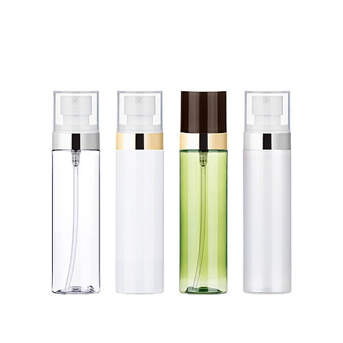 L) 平ミストスプレー(金銀ラインキャップ) C80ml_PET - YOKIプラザ - 化粧品容器