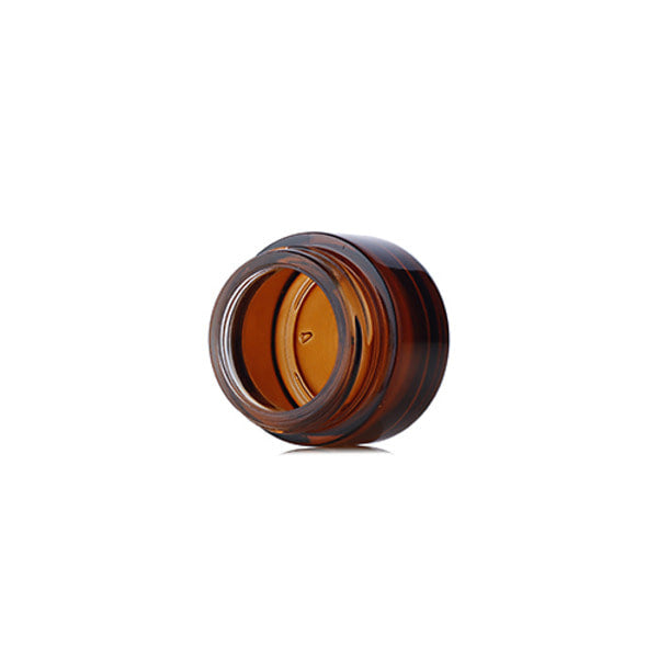 L) ガラスクリームジャー(茶色) C20g - YOKIプラザ - 化粧品容器