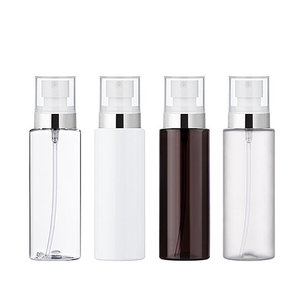 L) 平ミストスプレー(金銀ラインキャップ) C120ml_PET - YOKIプラザ - 化粧品容器