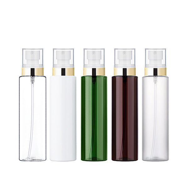 L) 平ミストスプレー(金銀ラインキャップ) C150ml_PET - YOKIプラザ - 化粧品容器