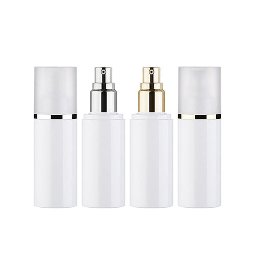 L) フルメタルオーバーキャップドロップポンプ(金銀ラインキャップ) OY100ml_PET - YOKIプラザ - 化粧品容器