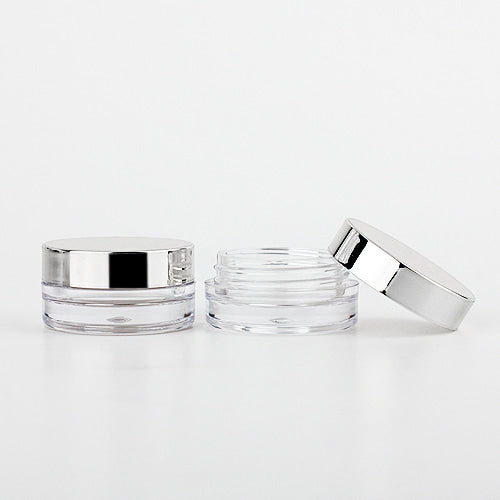 L) クリームジャー(シルバーキャップ) 8g_ABS - YOKIプラザ - 化粧品容器
