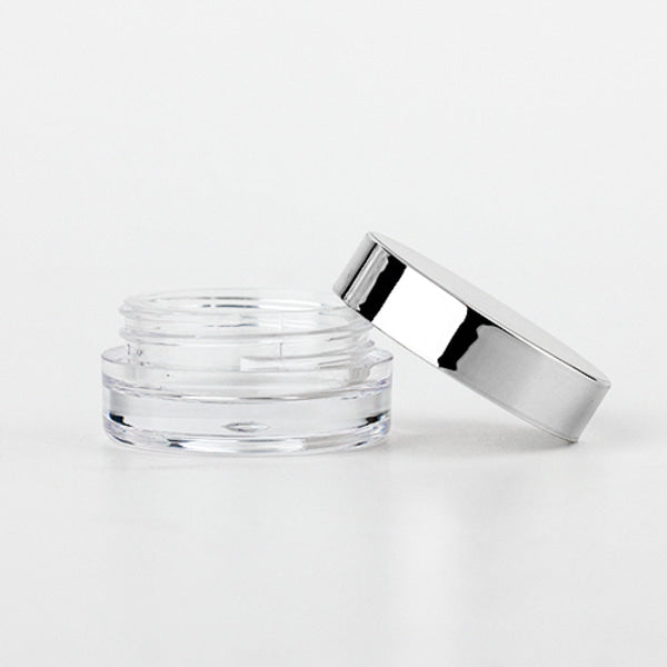 L) クリームジャー(シルバーキャップ) 8g_ABS - YOKIプラザ - 化粧品容器