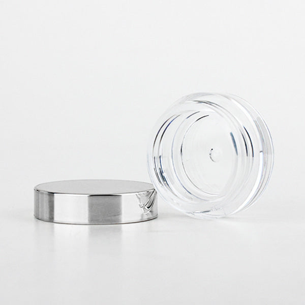 L) クリームジャー(シルバーキャップ) 8g_ABS - YOKIプラザ - 化粧品容器