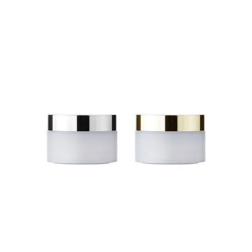 L) クリームジャー(中蓋付・半透明×金銀キャップ) C30g_PP - YOKIプラザ - 化粧品容器
