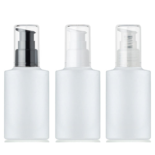 L) ガラスドロップポンプ(半透明パール) CH50ml - YOKIプラザ - 化粧品容器
