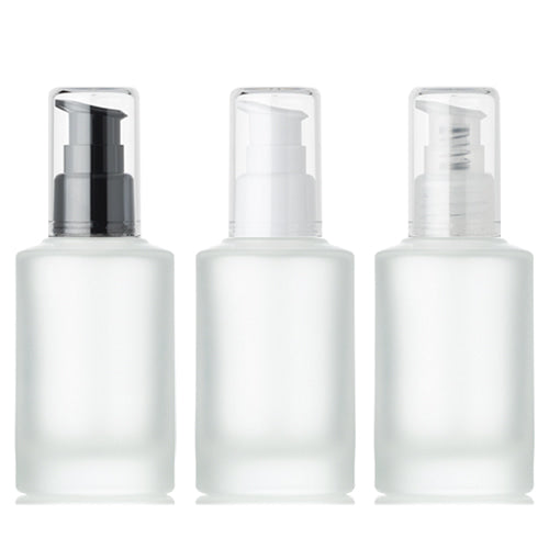 L) ガラスドロップポンプ(半透明マット) CH50ml - YOKIプラザ - 化粧品容器