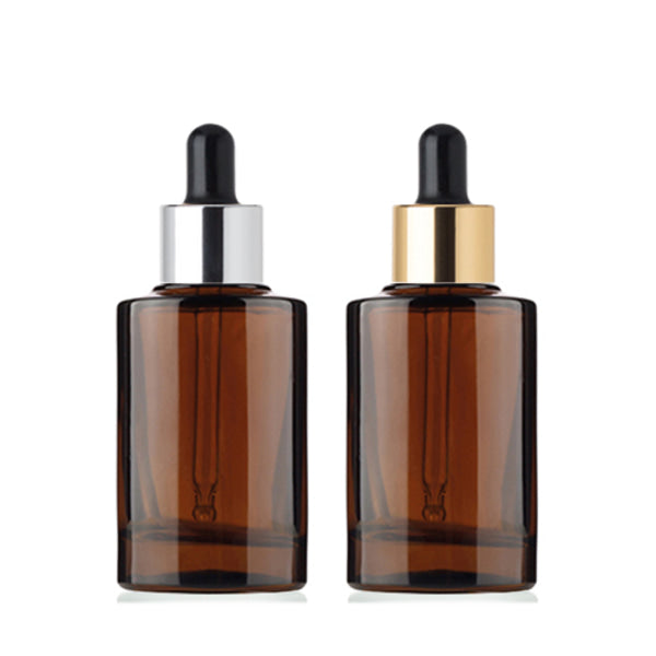L) 金冠・銀冠ガラススポイトボトル(茶色) CH50ml - YOKIプラザ - 化粧品容器