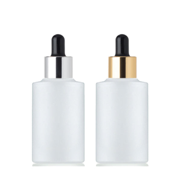 L) 金冠・銀冠ガラススポイトボトル(半透明パール) CH50ml - YOKIプラザ - 化粧品容器