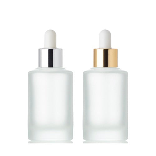 L) 金冠・銀冠ガラススポイトボトル(半透明マット) CH50ml - YOKIプラザ - 化粧品容器