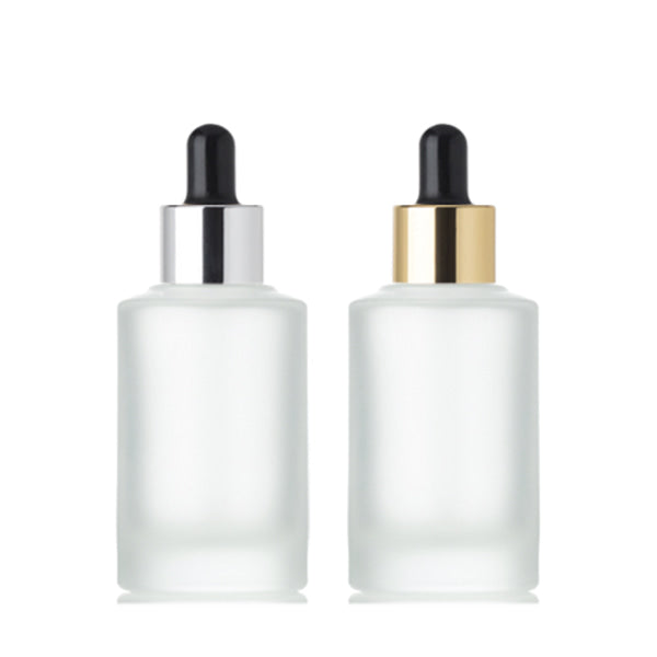 L) 金冠・銀冠ガラススポイトボトル(半透明マット) CH50ml - YOKIプラザ - 化粧品容器