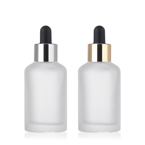 L) 金冠・銀冠 ガラススポイトボトル(半透明マット) CR50ml - YOKIプラザ - 化粧品容器
