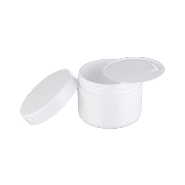 L) クリームジャー(中蓋付・白-C) DE-R100,150g_PP - YOKIプラザ - 化粧品容器