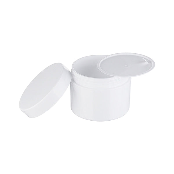 L) クリームジャー(中蓋付・白-C) DE-C100,150g_PP - YOKIプラザ - 化粧品容器