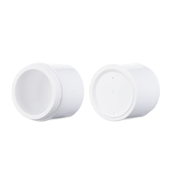 L) クリームジャー(中蓋付・白-R) DE-C50g_PP - YOKIプラザ - 化粧品容器