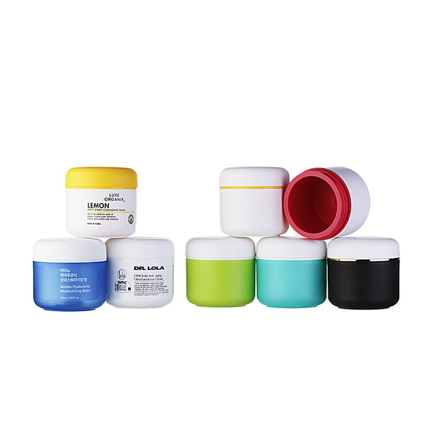 L) クリームジャー(中蓋付・白-R) DE-C50g_PP - YOKIプラザ - 化粧品容器