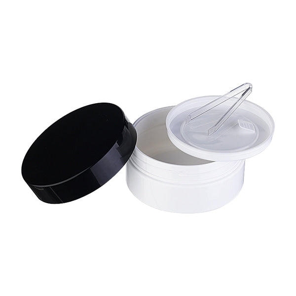 L) クリームジャー(中蓋付・白) 平浅C100~120g)_PET - YOKIプラザ - 化粧品容器