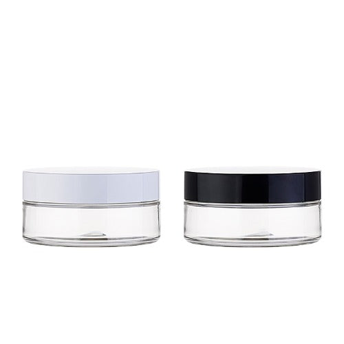 L) クリームジャー(中蓋付・透明) 平浅C100~120g_PET - YOKIプラザ - 化粧品容器