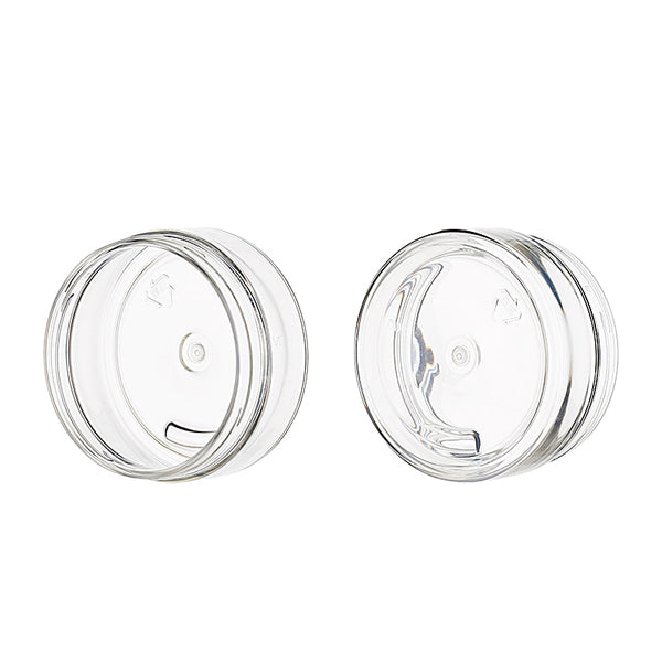 L) クリームジャー(中蓋付・透明) 平浅C100~120g_PET - YOKIプラザ - 化粧品容器