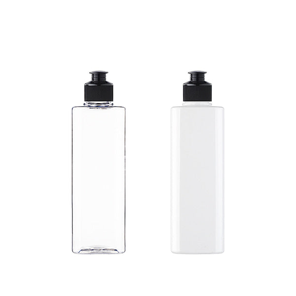 L) ワンタッチキャップボトル(先細・角型) S300ml_PET - YOKIプラザ - 化粧品容器