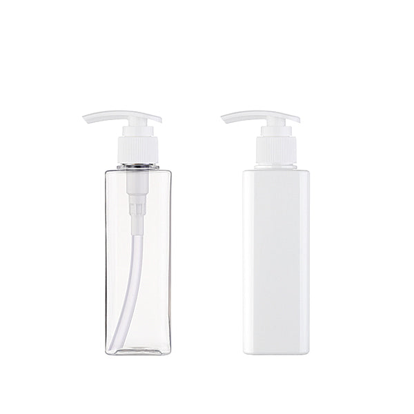 L) ポンプボトル(角型) S200ml_PET - YOKIプラザ - 化粧品容器