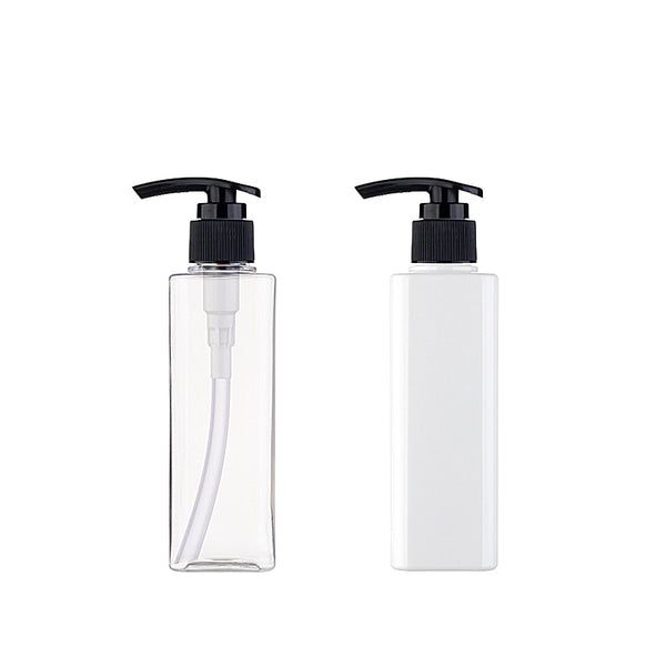 L) ポンプボトル(角型) S200ml_PET - YOKIプラザ - 化粧品容器