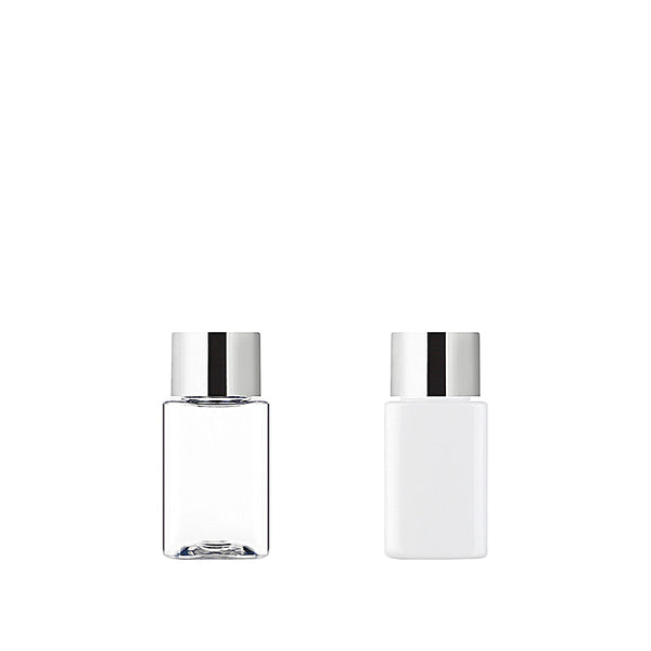 L) 金冠・銀冠スクリューキャップボトル(角型) S30ml_PET - YOKIプラザ - 化粧品容器