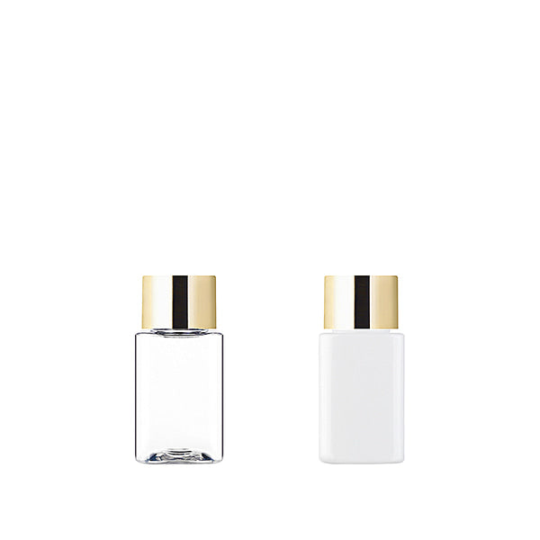 L) 金冠・銀冠スクリューキャップボトル(角型) S30ml_PET - YOKIプラザ - 化粧品容器