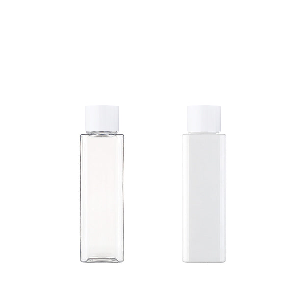 L) 中栓付スクリューキャップボトル(角型) S150ml_PET - YOKIプラザ - 化粧品容器