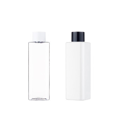 L) 中栓付スクリューキャップボトル(角型) S300ml_PET - YOKIプラザ - 化粧品容器