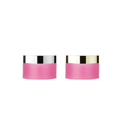 L) クリームジャー(中蓋付・ピンク×金銀キャップ) C30g_PP - YOKIプラザ - 化粧品容器