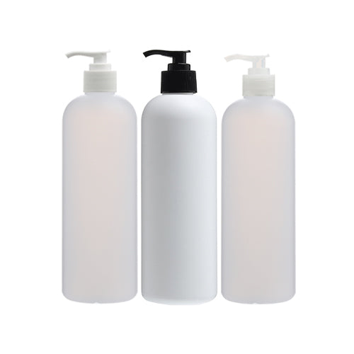 D) ポンプボトル E-R500ml_PE(白) - YOKIプラザ - 化粧品容器