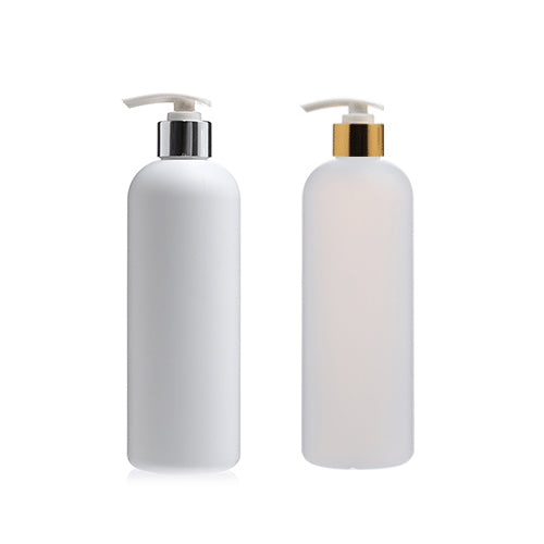 D) 金冠・銀冠ポンプボトル E-R500ml_PE(白) - YOKIプラザ - 化粧品容器